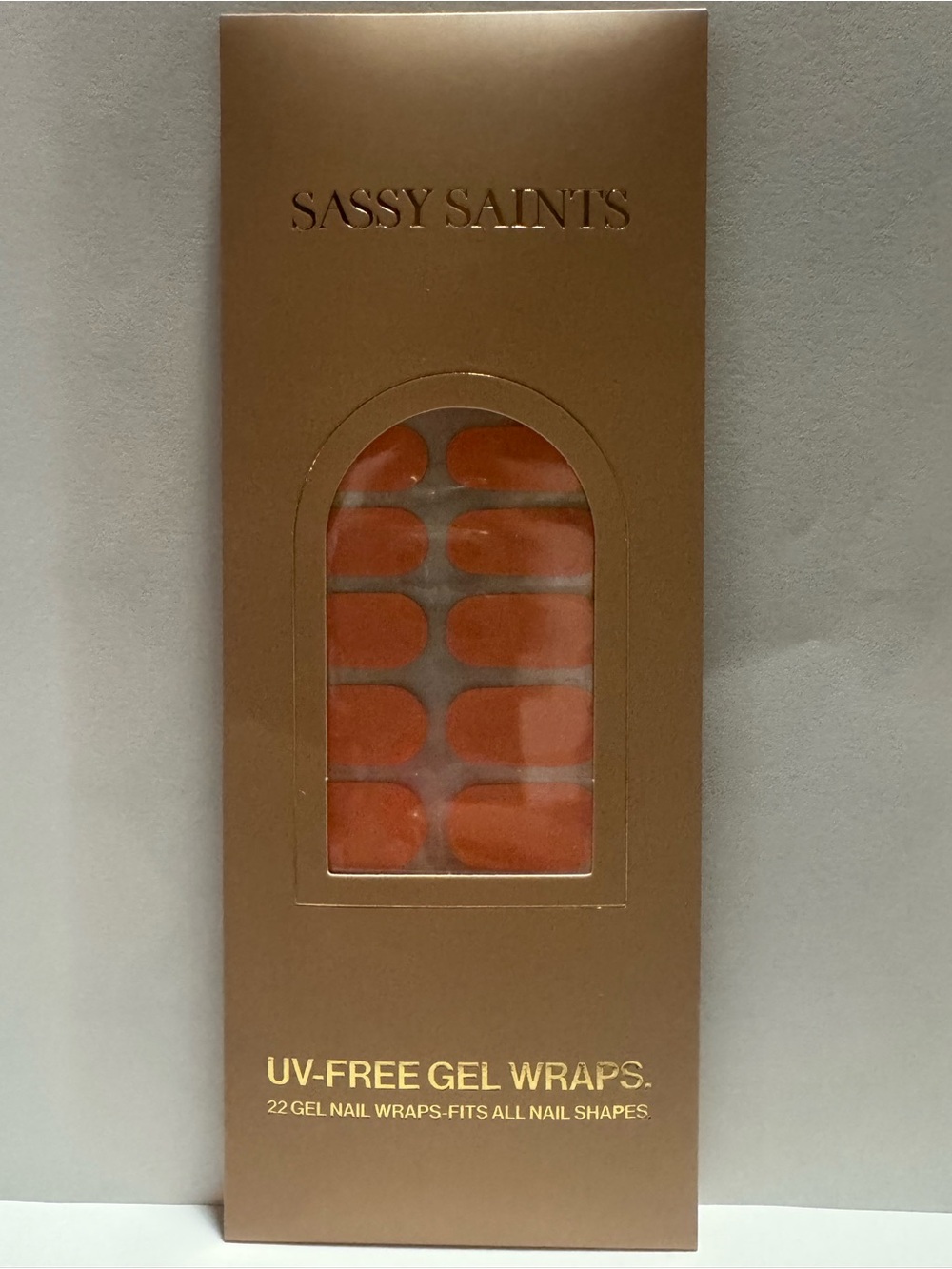 Sassy Saints-UV-Free Gel Nail Wraps - Peach Perfect